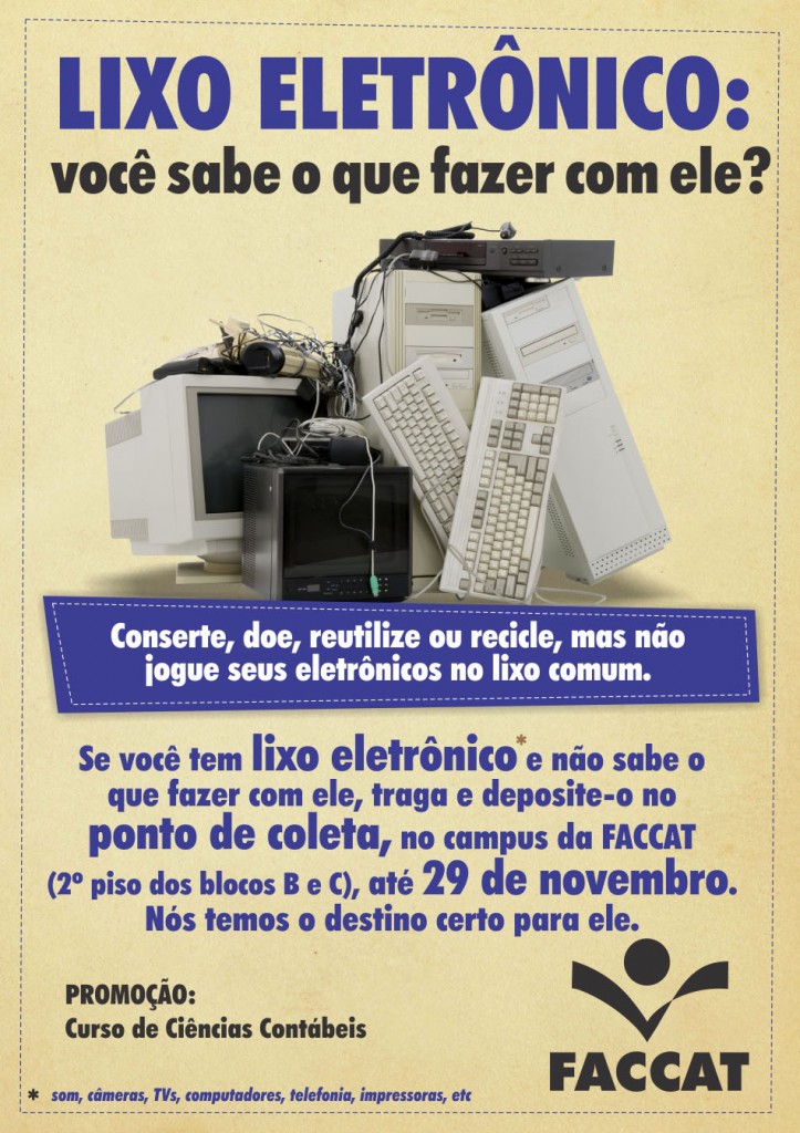 Cartaz Lixo Eletrônico 2013